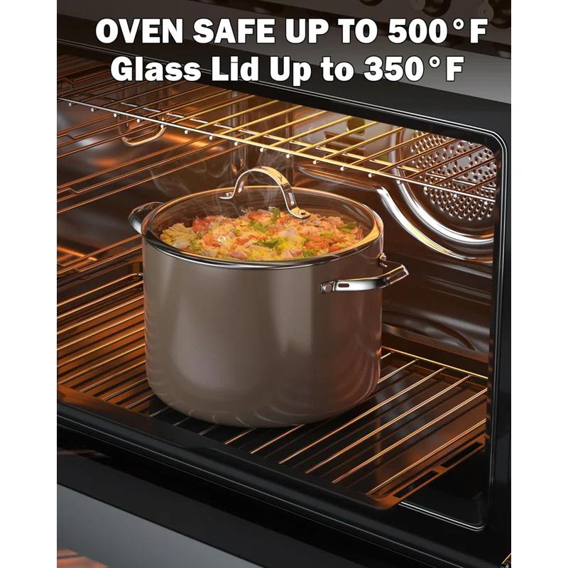 Cooks Standard 8 - Piece Non-Stick Anodized Aluminum Cookware Set