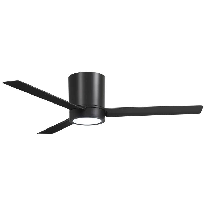 52'' 3 - Blade LED Propeller Ceiling Fan with Remote Control and Light Kit Included