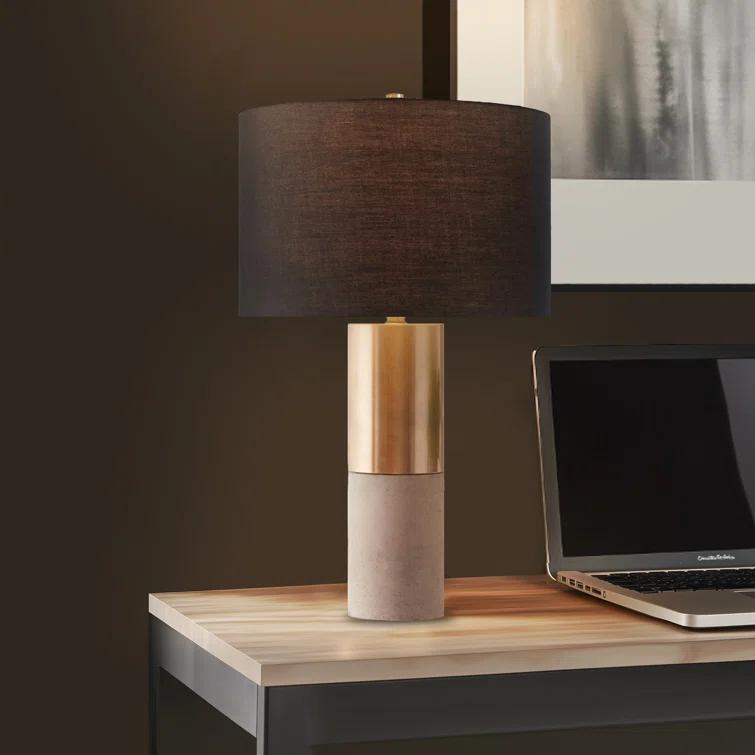 Hampton Hill Fulton Metal and Concrete Table Lamp