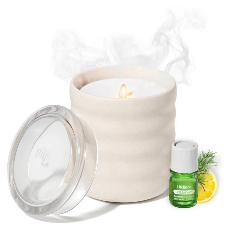 Fashion Finesse Flameless Candle Aromatherapy Essential Oil Diffuser With  Essential Oil Blend - Cordless & Diffuser For Home - Scented Electric Candles Blow Out Flame