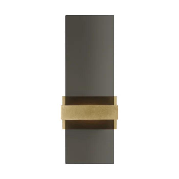 Natural Brass and Glass Dimmable LED Wall Sconce