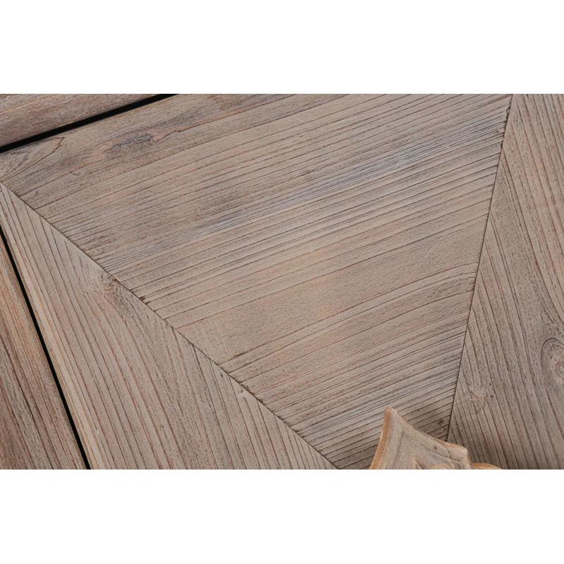 Bungalow Rose Antique Four Door Cabinet For Living Room