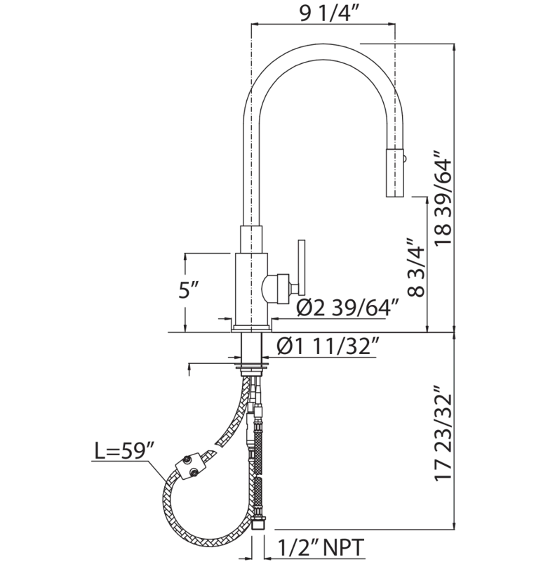 Rohl A3430LMMB-2 Lombardia Pull-Down Kitchen Faucet