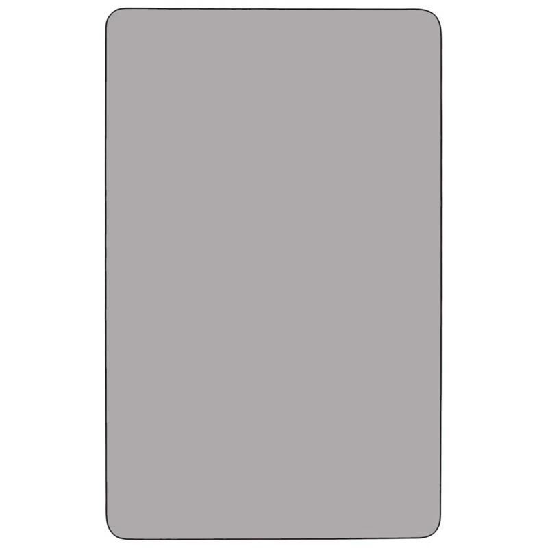 Flash Furniture Goddard Mobile 24''W x 48''L Rectangular HP Laminate Activity Table - Adjustable Legs