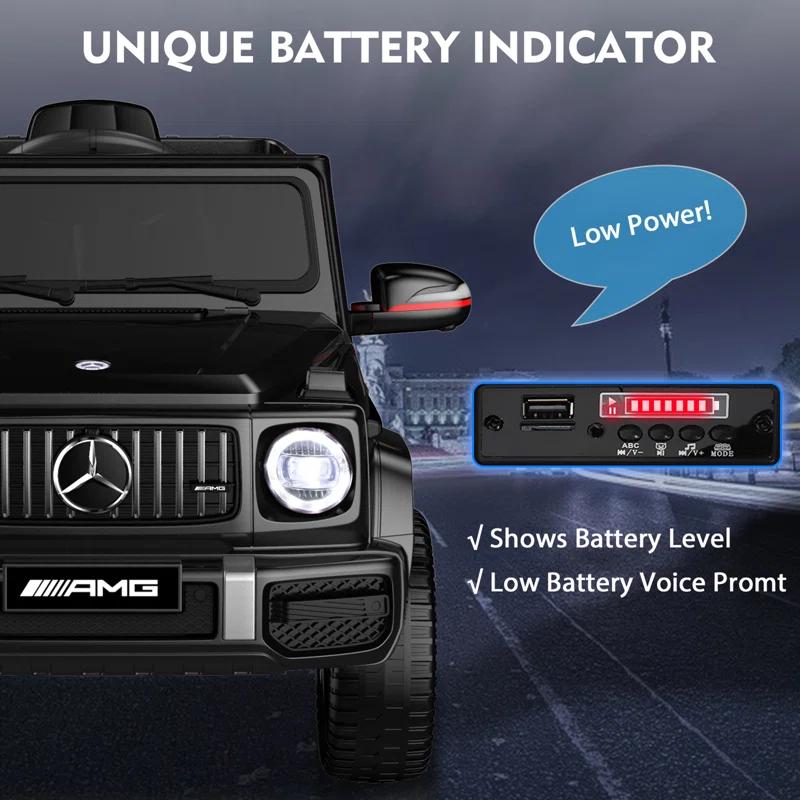ANPABO ANPABO 24V 4WD Licensed Mercedes-Benz G63 Ride On Kids Car, Remote Control with Low Battery Voice Prompt