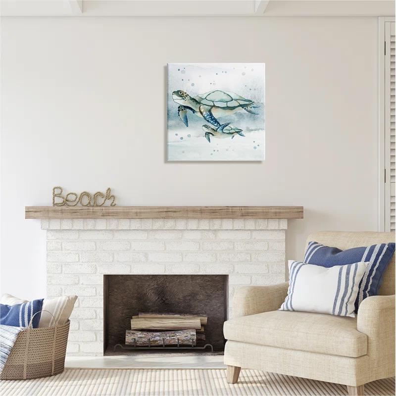 Stupell Industries " Baby Sea Turtle Bubbles " by Janet Tava