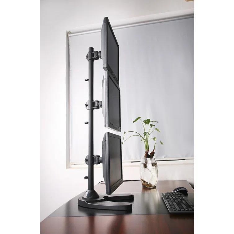 Vivo Triple Vertical Monitor Desk Stand