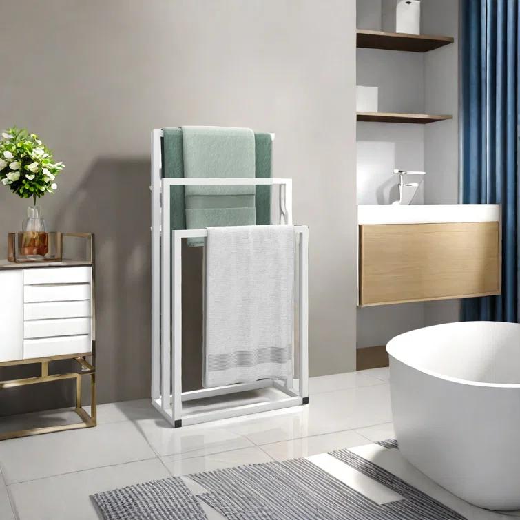 Metal Freestanding Towel Rack 3 Tiers Hand Towel Holder Organizer For Bathroom Accessories