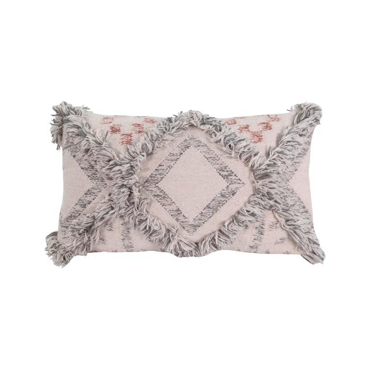 Creative Co-Op Fringed Throw Pillow