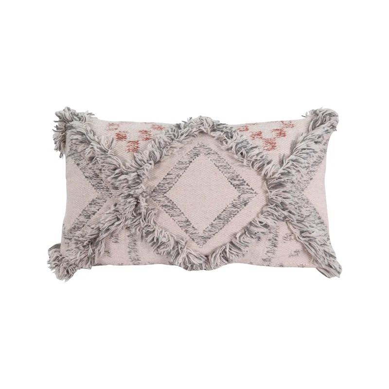 Creative Co-Op Fringed Throw Pillow