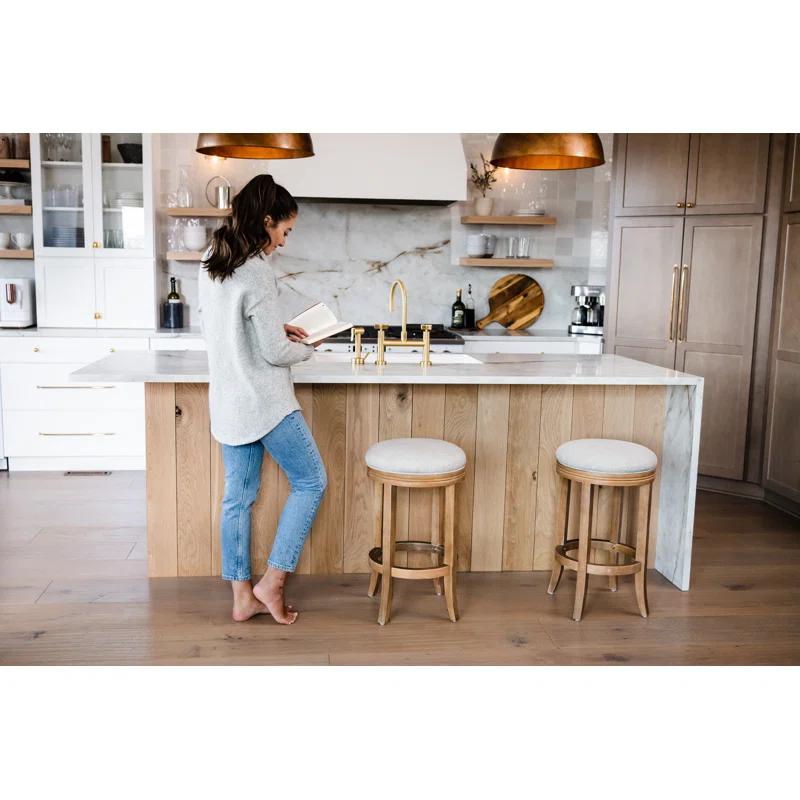Maven Lane Maven Lane Eva Stool with Fabric Upholstery