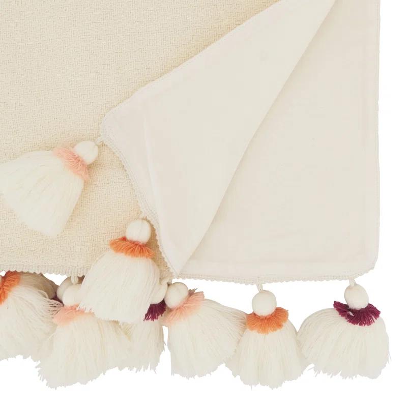 Saro Olivia Collection Cotton Blend Table Runner