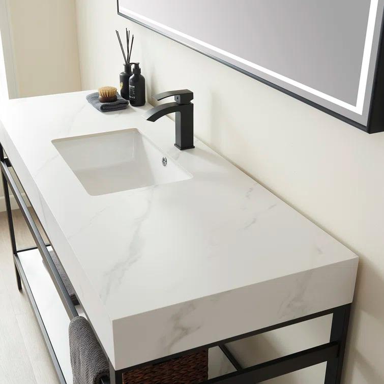 Vinnova 60'' Single Bathroom Vanity with Stone Top