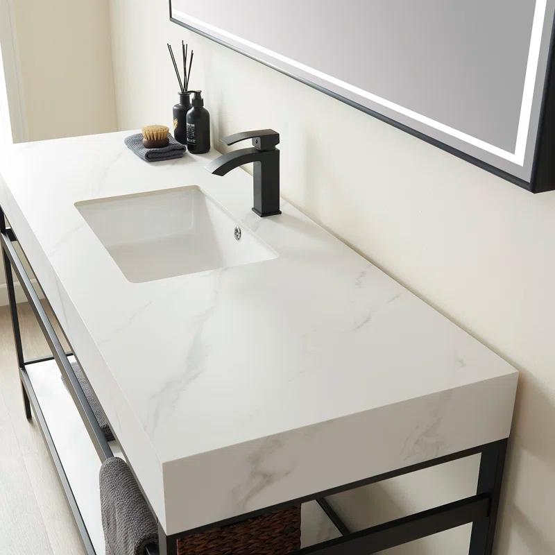 Vinnova 60'' Single Bathroom Vanity with Stone Top