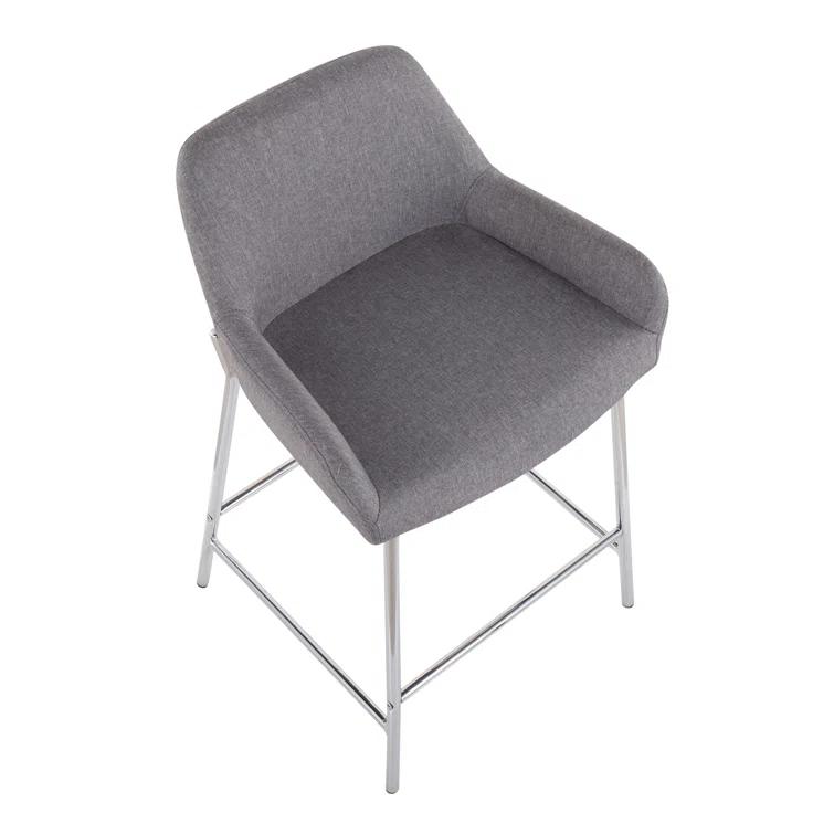 Willa Arlo™ Interiors Cassiopeia Upholstered Counter Stool with Metal Frame (Set of 2)