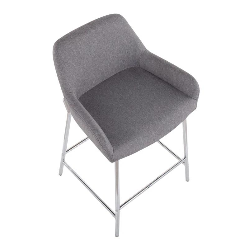 Willa Arlo™ Interiors Cassiopeia Upholstered Counter Stool with Metal Frame (Set of 2)