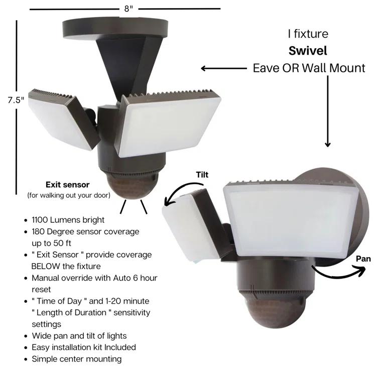 IQ America LED Outdoor Security Accent with Motion Sensor | Wayfair