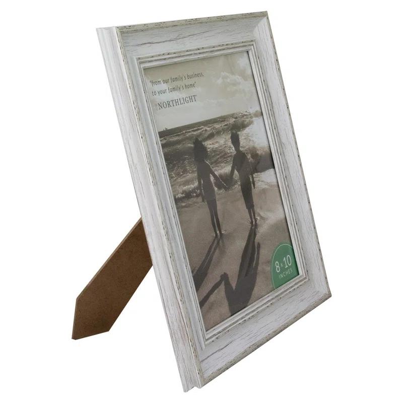 White Distressed Vintage Picture Frame Tabletop Decor