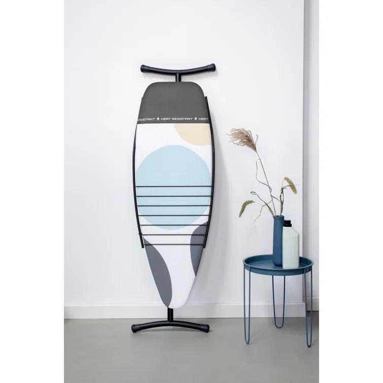 Brabantia Size D XL Ironing Board with Linen Rack and Heat Resistant Parking Zone Spring Bubbles Cover & Reviews | Wayfair
