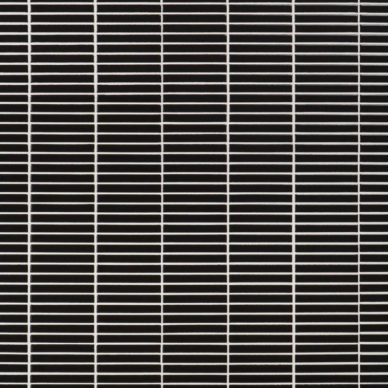 Monogram Stacked 11.19 In. X 11.9 In. Glossy Porcelain Mosaic Floor And Wall Tile (0.92 Sq. Ft. / Each)