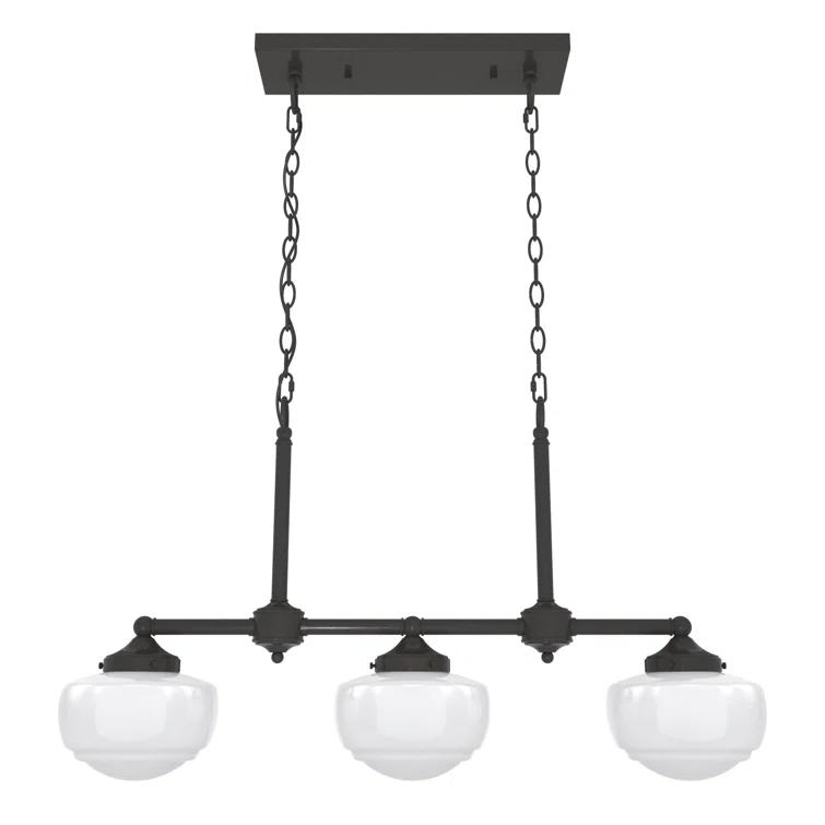 Hunter Fan Hunter Saddle Creek 3 Light Linear Chandelier Ceiling Light Fixture