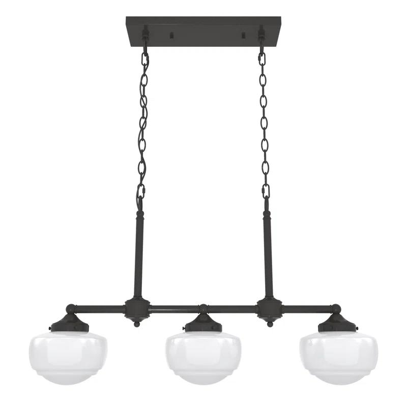 Hunter Fan Hunter Saddle Creek 3 Light Linear Chandelier Ceiling Light Fixture