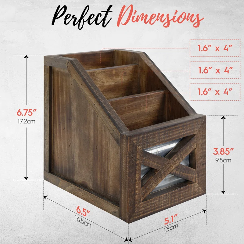 Autumn Alley Rustic Remote Control Holder Organizer