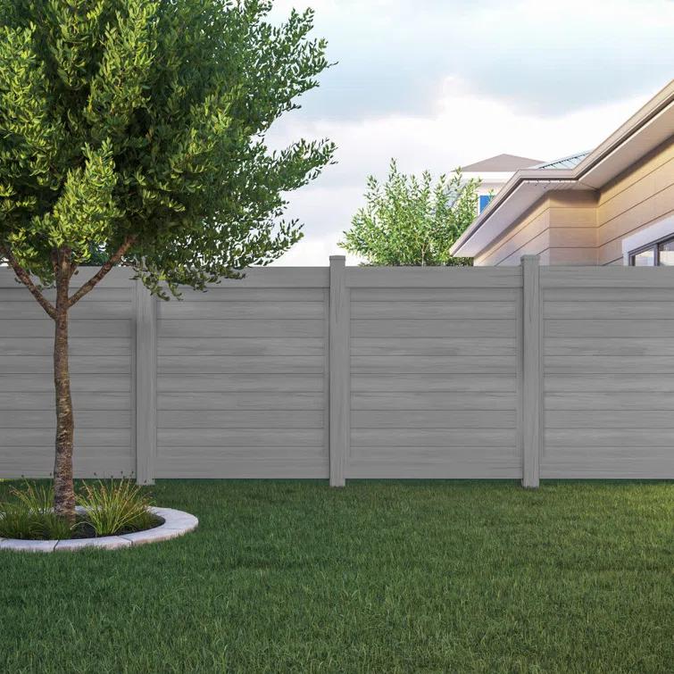Barrette Outdoor Living Horizontal Fence Driftwood Vinyl Privacy Panel Kit