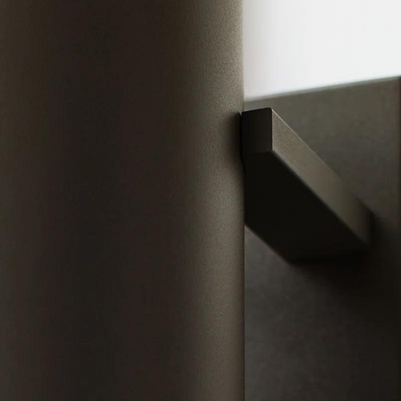 Bronze Cylinder Dual-Light LED Outdoor Wall Sconce