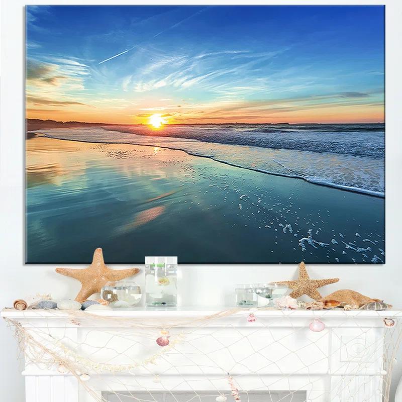 Highland Dunes Seascape " Seashore With Distant Sunset "