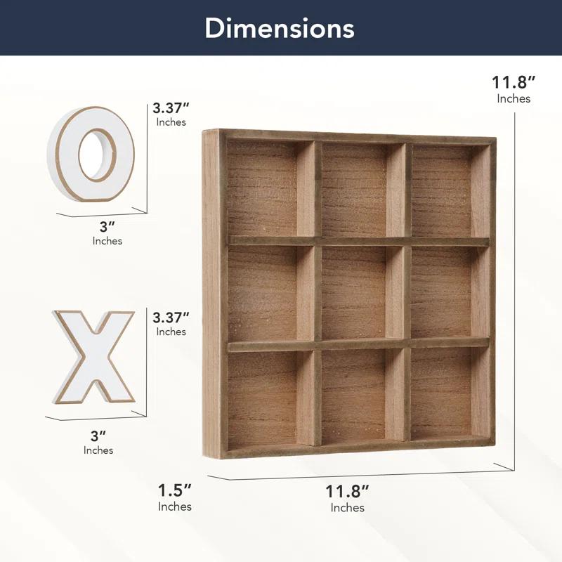 American Art Decor Noughts and Crosses Wood Tic Tac Toe Board Game & Reviews | Wayfair