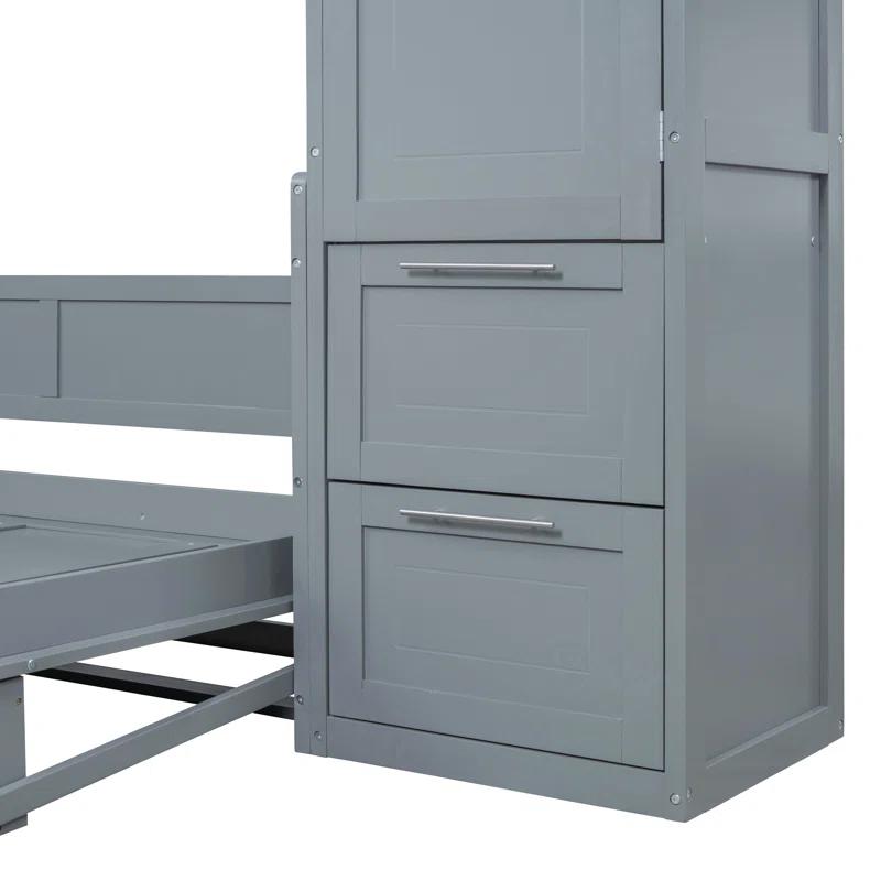 Galibens Murphy Bed Wall Bed With Closet And Drawers
