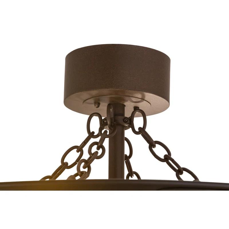 Meyda Lighting Sutter Glass Semi Flush Mount