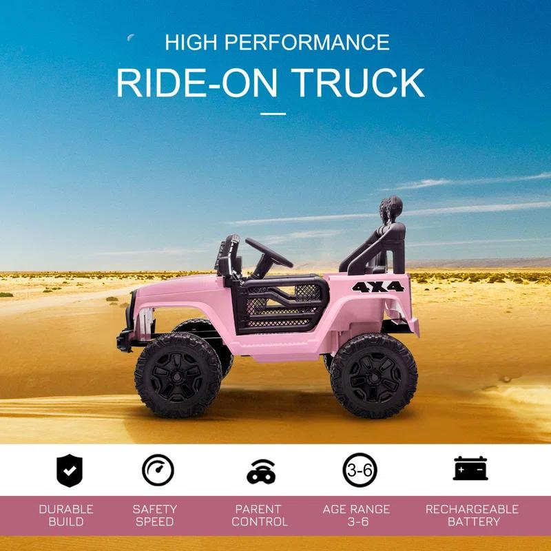 Aosom Aosom 12 Volt 1 Seater All-Terrain Vehicles Battery Powered Ride On with Remote Control