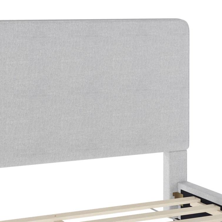 Martha Stewart Martha Stewart Britta Upholstered Platform Bed With Piped Detail Headboard