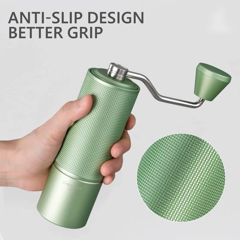 APPENIN WINTER PARK CORP Chestnut C3 ESP Manual Coffee Grinder, Hand Coffee Grinder With Internal Adjustable Grind Setting, Stainless Steel S2C Conical Burr Coffee Grinder, For Espresso To French Press - Green