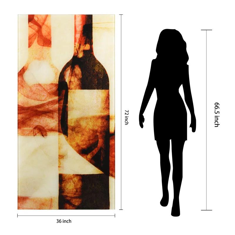 Empire Art Direct "Smokey Wine I A" Frameless Free Floating Reverse Printed Tempered Art Glass Wall Art