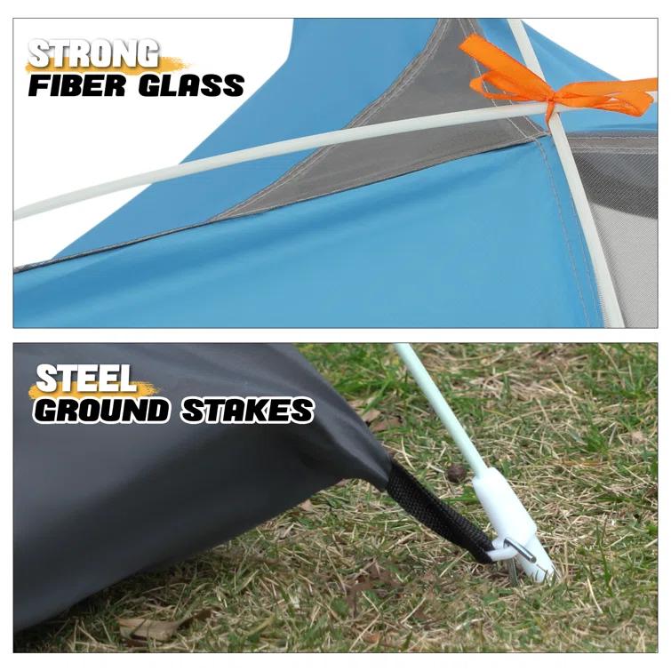 MoNiBloom 2 Person Instant Automatic Pop Up Camping Tent Waterproof Dome Tent with Rain Fly for Outdoor Hiking