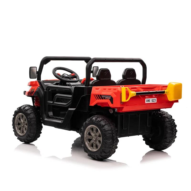 24V Kids Ride on UTV with Remote Control, 2 Seater 2x200W Ride on Dump Truck
