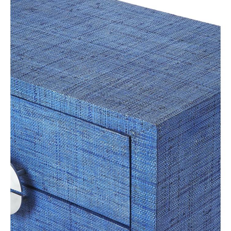 Butler Specialty Amelle Raffia End Table In Blue