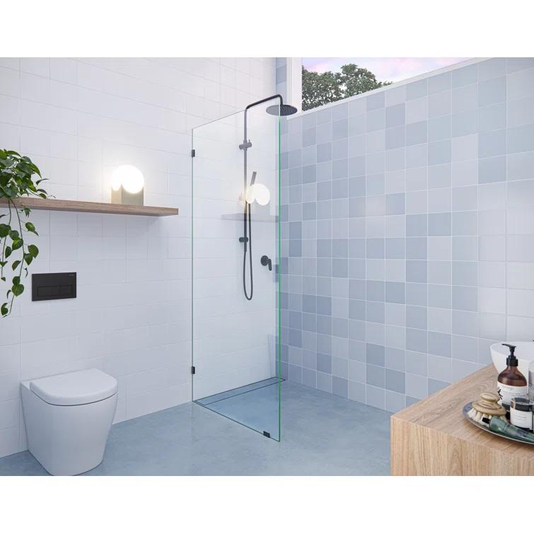 Glass Warehouse Vela 33 in. x 78 in. Fully Frameless Single Fixed Shower Panel GW-SFP-33-ORB