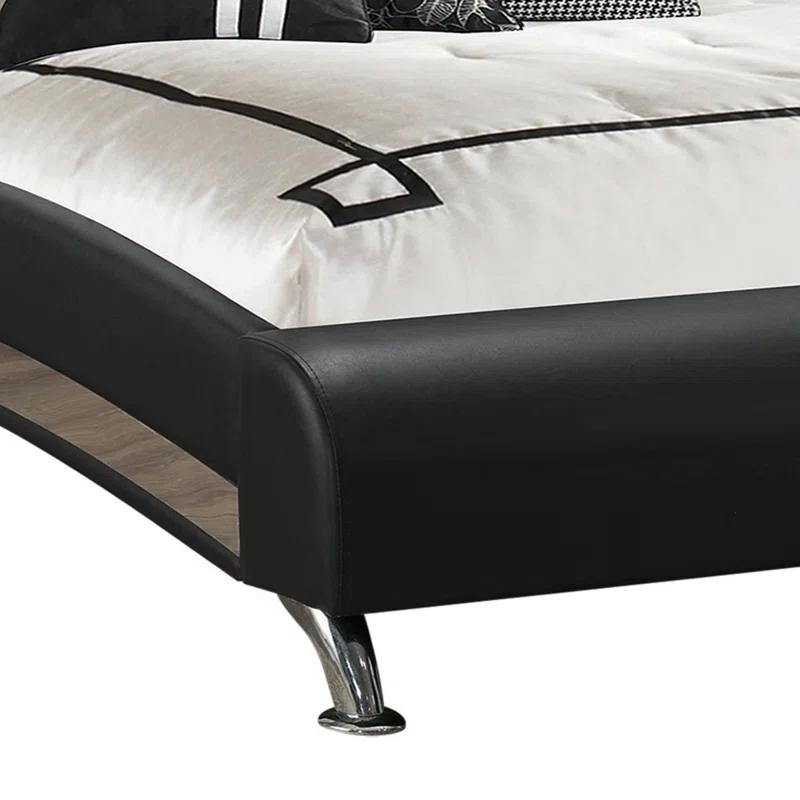 Artimiza Vegan Leather Sleigh Bed