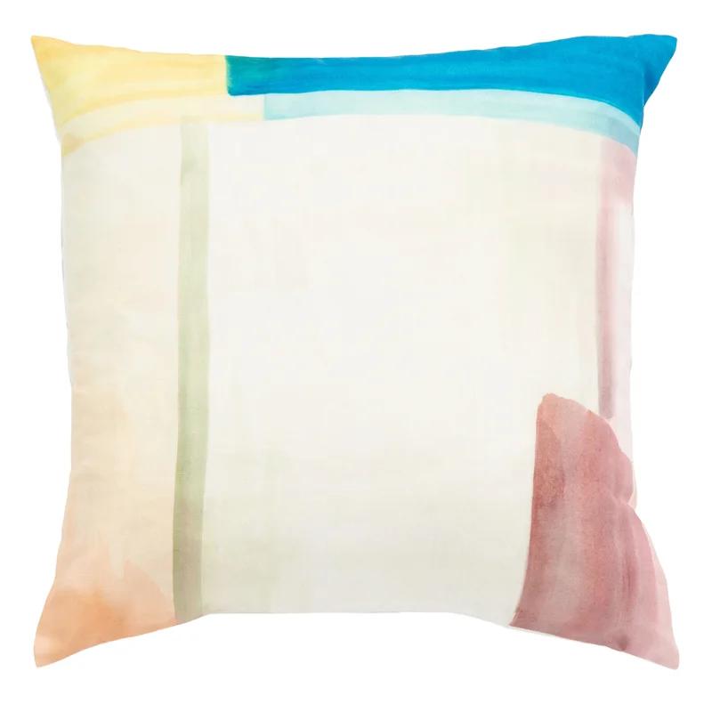 Rulia Abstract Watercolor Square Throw Pillow