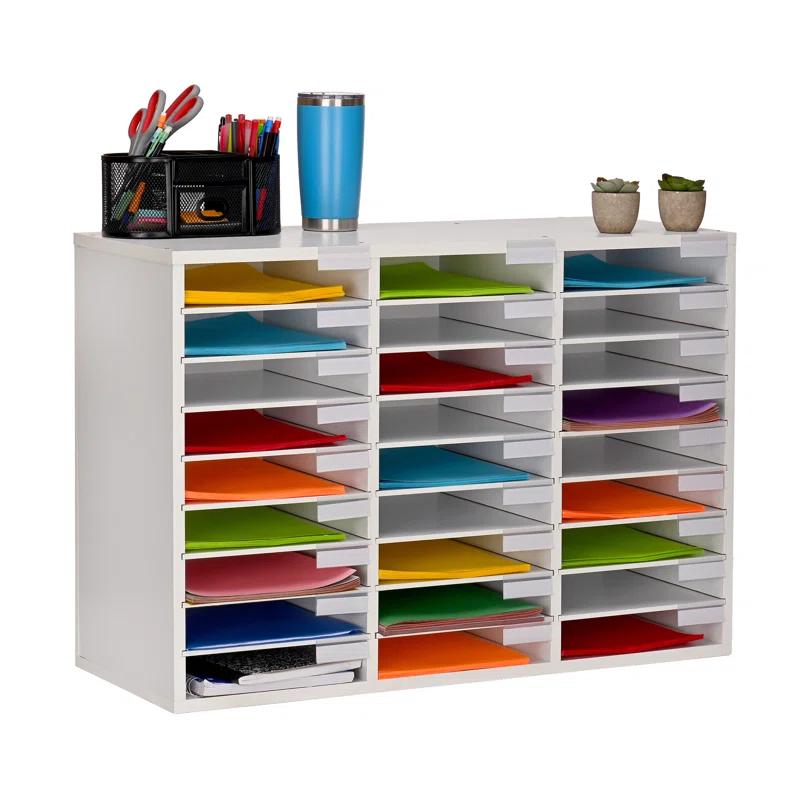 AdirOffice Manufactured Wood Compartment Mailroom Organizer