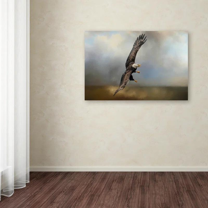 Jai Johnson " Up Against The Stormy Sea Bald Eagle " by Jai Johnson