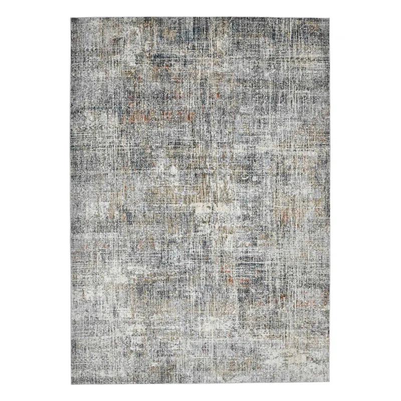 Rosslin Transitional Abstract Premium Polyester Performance Area Rug