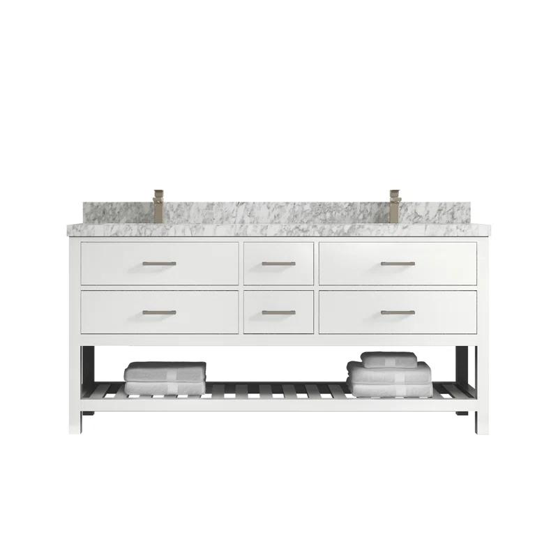 Willow Collections Parker 72'' Double Bathroom Vanity with Top