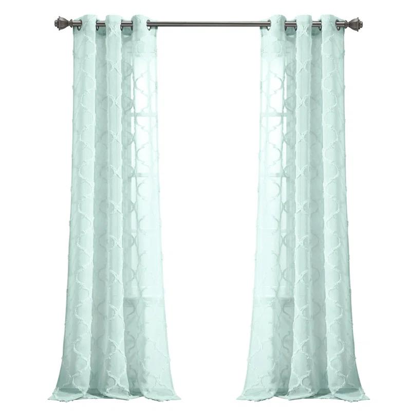 Lush Decor Avon Trellis Sheer Trellis Sheer Curtain Panels (Set of 2)