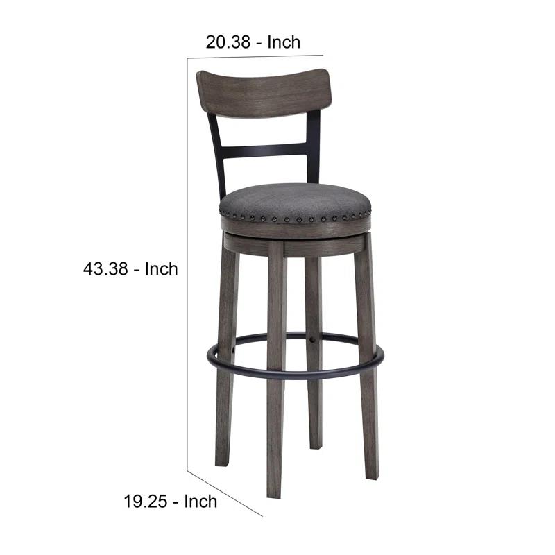 Red Barrel Studio® Obdulio Swivel Upholstered Counter Stool