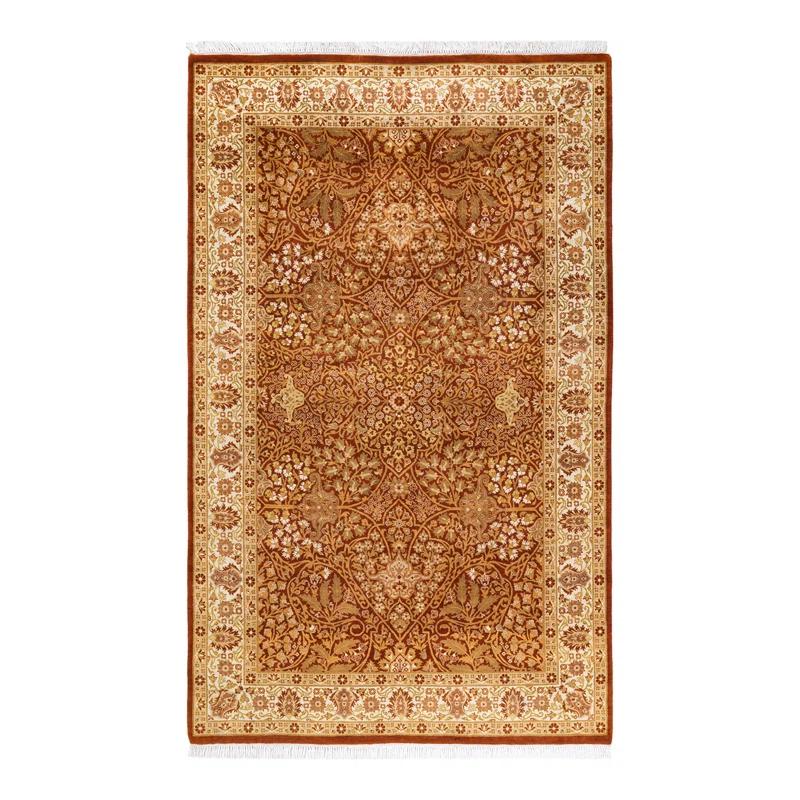The Twillery Co.® One-of-a-Kind Hayner Hand-Knotted 4'7" x 7'5" Wool Area Rug in Orange